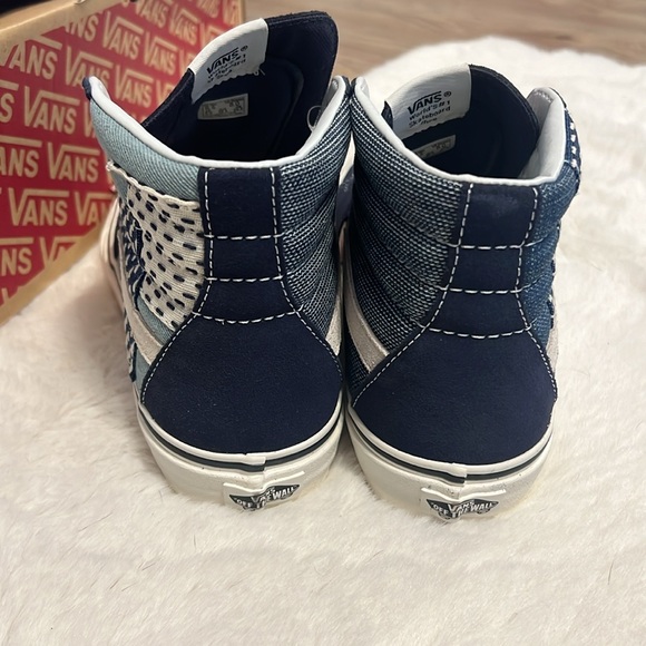 RARE Vans Sk8-Hi Denim Patchwork Sneakers - Picture 9 of 12
